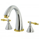 Kingston Brass Naples Roman Tub Faucet, Polished Chrome/Polished Brass