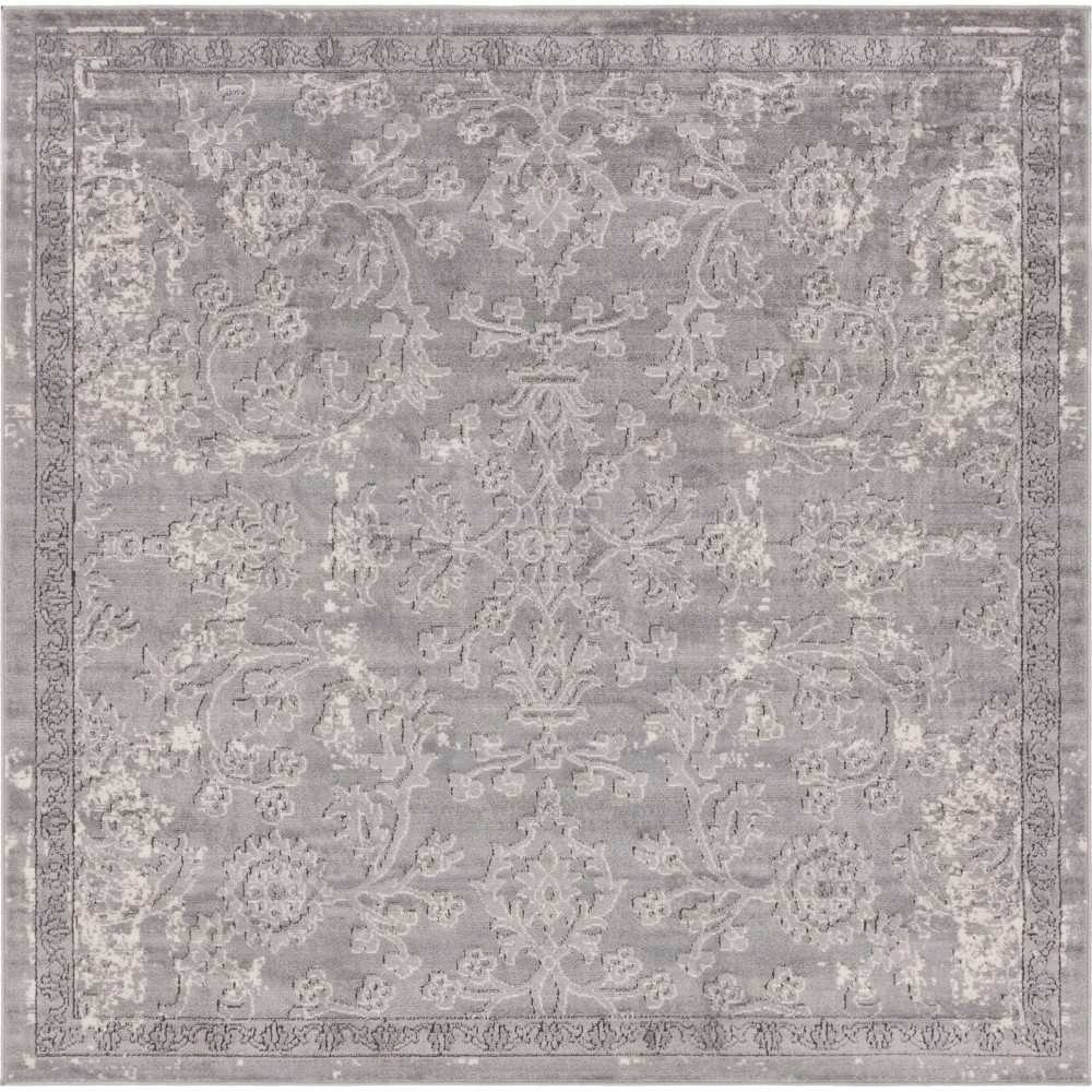 Rug Unique Loom Portland Gray Square 6' 0 x 6' 0 Rug Unique Loom Portland Gray Square 6' 0 x 6' 0