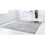 Rug Unique Loom Portland Light Gray Square 6' 0 x 6' 0