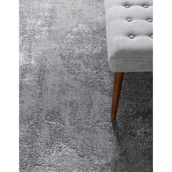 Rug Unique Loom Portland Light Gray Square 6' 0 x 6' 0