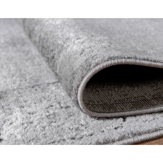 Rug Unique Loom Portland Light Gray Square 6' 0 x 6' 0