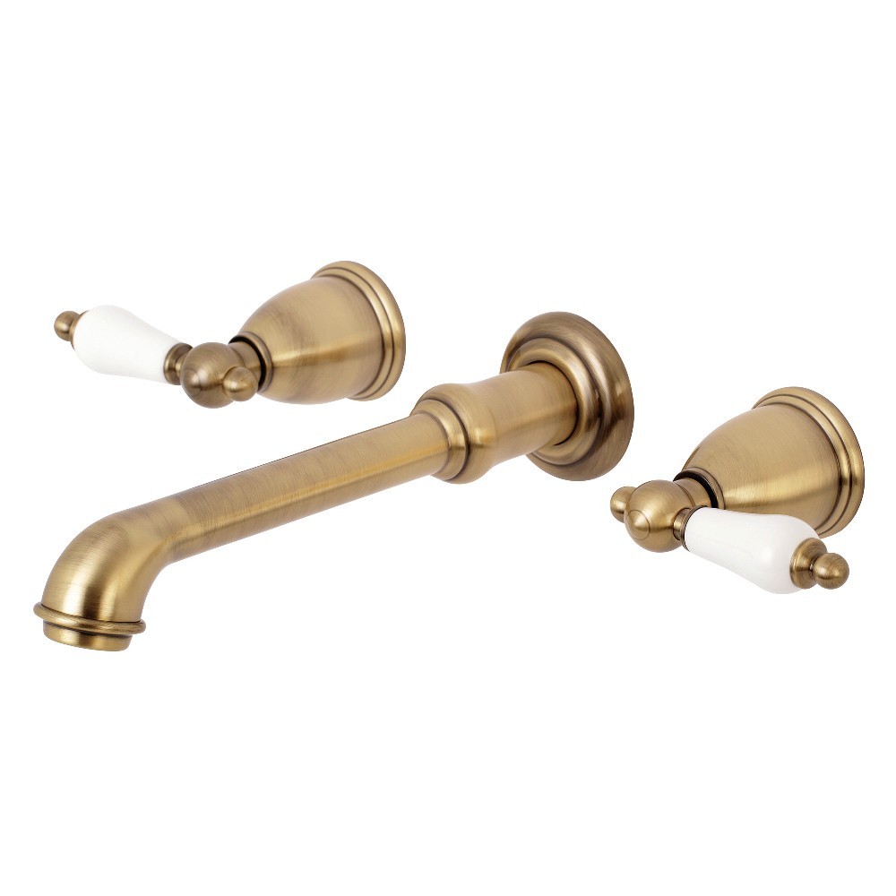 Kingston Brass English Vintage Wall Mount Roman Tub Faucet, Antique Brass