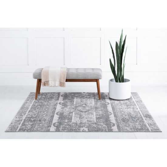 Rug Unique Loom Portland Gray Square 6' 0 x 6' 0