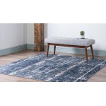 Rug Unique Loom Portland Blue Square 6' 0 x 6' 0