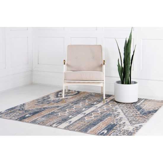 Rug Unique Loom Portland Navy Blue Square 6' 0 x 6' 0