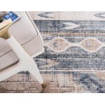 Rug Unique Loom Portland Navy Blue Square 6' 0 x 6' 0