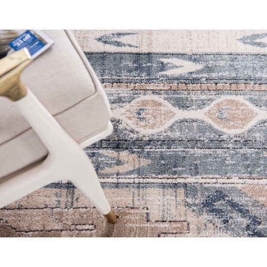Rug Unique Loom Portland Navy Blue Square 6' 0 x 6' 0
