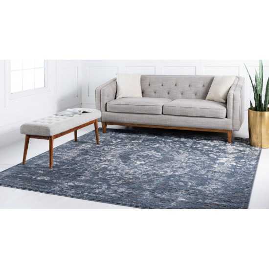 Rug Unique Loom Portland Blue Square 4' 0 x 4' 0