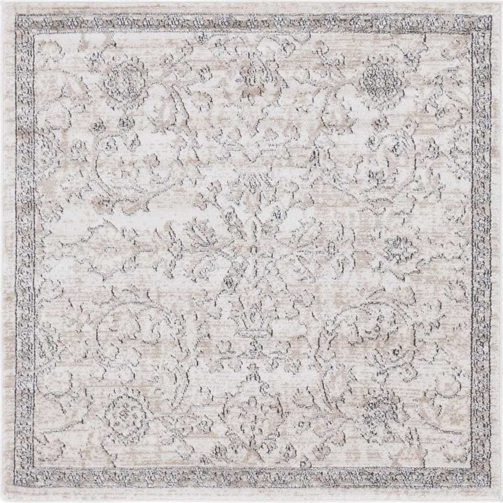 Rug Unique Loom Portland Ivory Square 4' 0 x 4' 0 Rug Unique Loom Portland Ivory Square 4' 0 x 4' 0