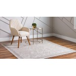 Rug Unique Loom Portland Ivory Square 4' 0 x 4' 0
