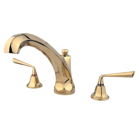 Kingston Brass Silver Sage Roman Tub Faucet, Polished Brass