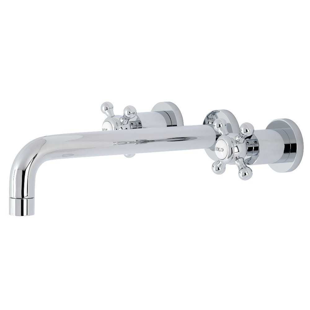 Kingston Brass Metropolitan Wall Mount Tub Faucet, Polished Chrome