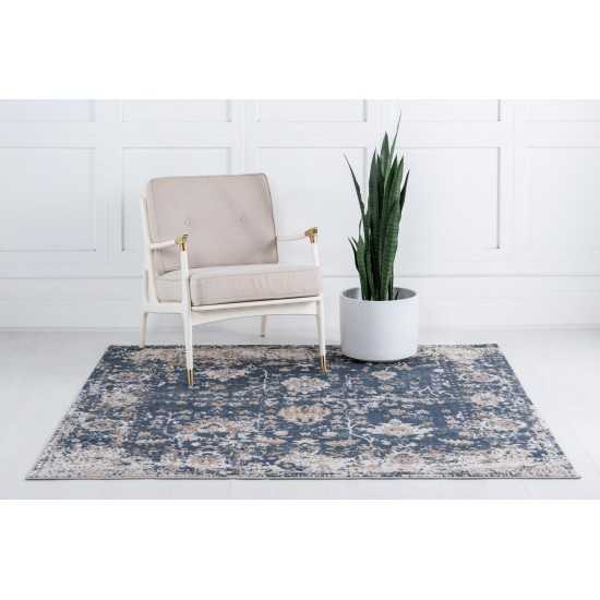 Rug Unique Loom Portland Blue Square 4' 0 x 4' 0