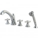 Kingston Brass Roman Tub Faucet with Hand Shower, Polished Chrome