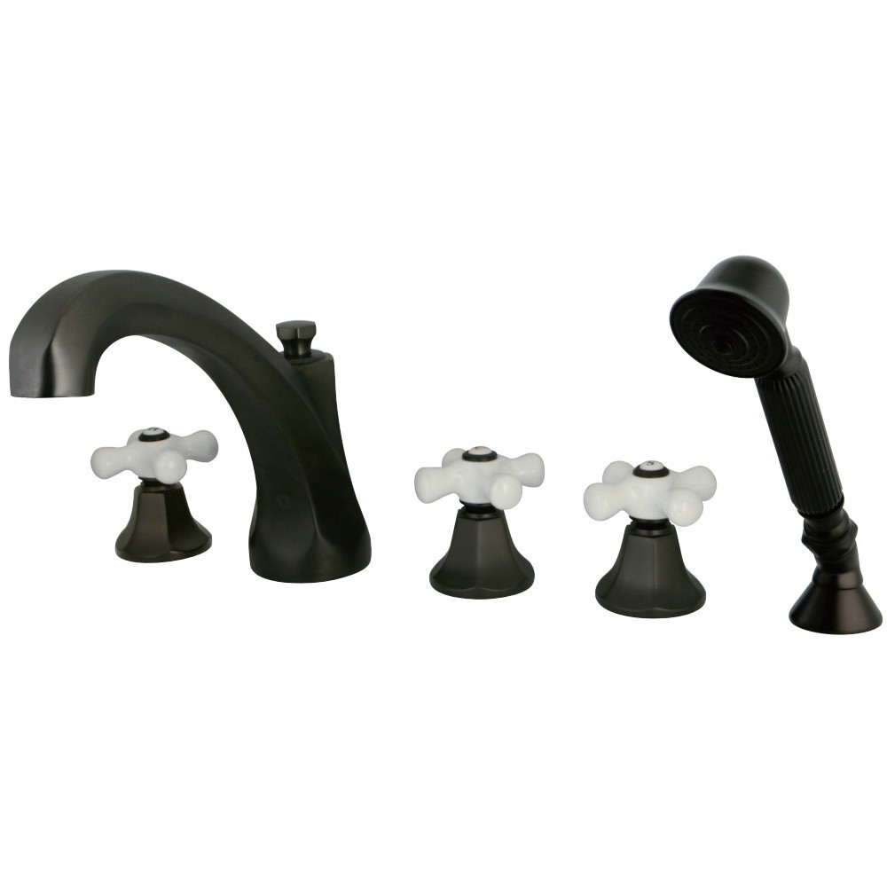 Kingston Brass Roman Tub Faucet with Hand Shower, Oil Rubbed Bronze