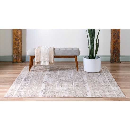 Rug Unique Loom Portland Tan Square 4' 0 x 4' 0