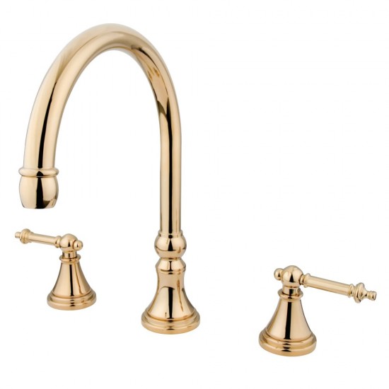 Kingston Brass Tuscany Roman Tub Faucet, Polished Brass