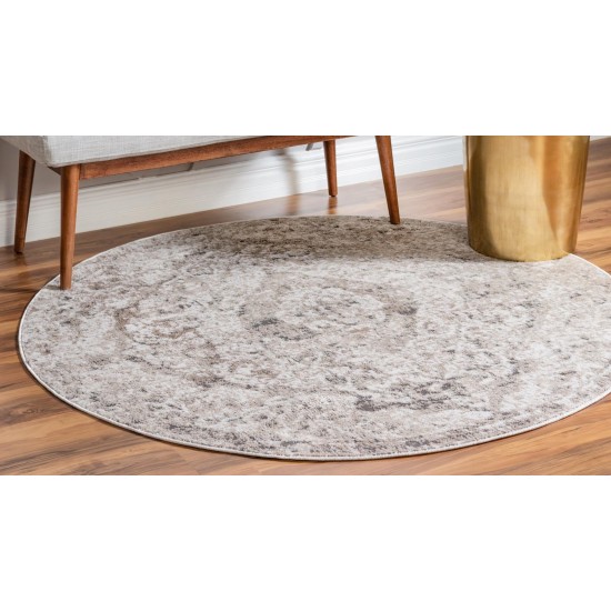 Rug Unique Loom Portland Beige Round 7' 0 x 7' 0