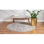 Rug Unique Loom Portland Beige Round 7' 0 x 7' 0