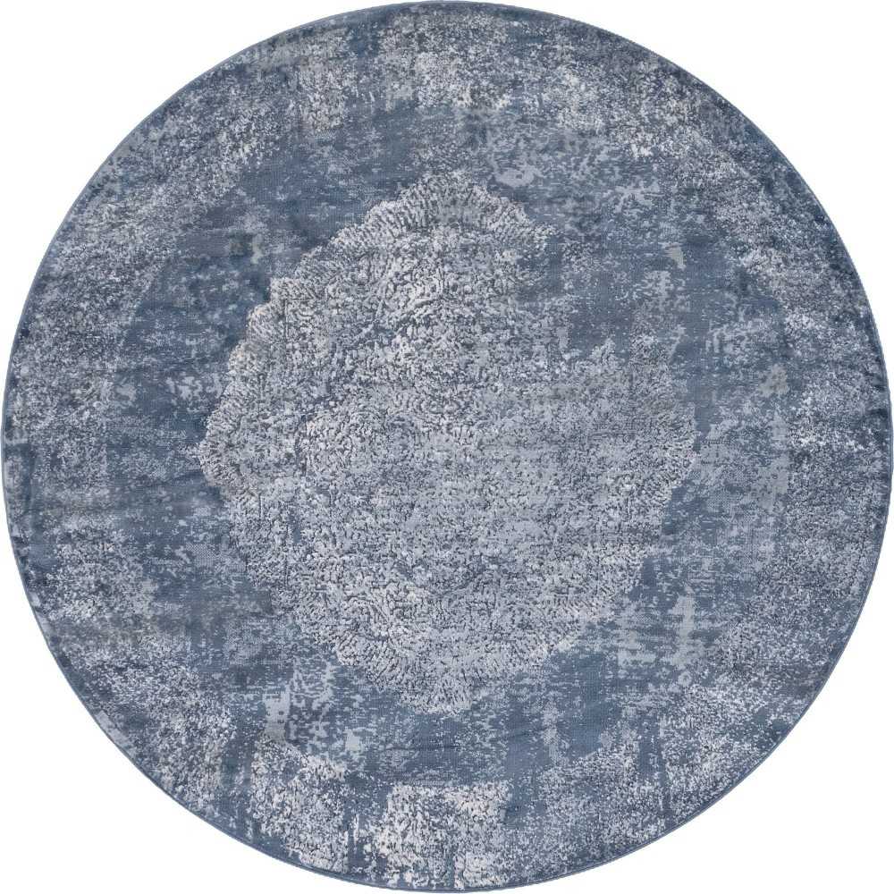 Rug Unique Loom Portland Blue Round 7' 0 x 7' 0 Rug Unique Loom Portland Blue Round 7' 0 x 7' 0
