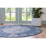 Rug Unique Loom Portland Blue Round 7' 0 x 7' 0