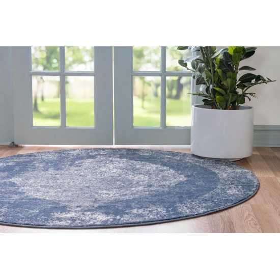 Rug Unique Loom Portland Blue Round 7' 0 x 7' 0