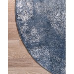 Rug Unique Loom Portland Blue Round 7' 0 x 7' 0