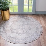 Rug Unique Loom Portland Beige Round 7' 0 x 7' 0