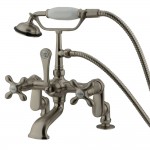 Kingston Brass Vintage Adjustable Center Deck Mount Tub Faucet, Brushed Nickel