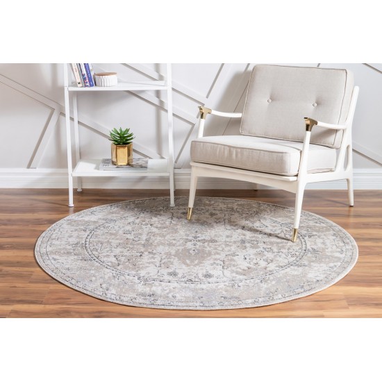 Rug Unique Loom Portland Ivory Round 7' 0 x 7' 0