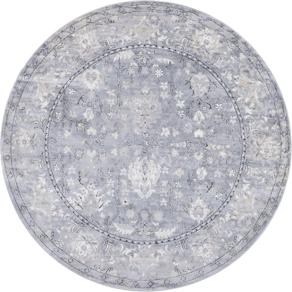 Rug Unique Loom Portland Gray Round 7' 0 x 7' 0 Rug Unique Loom Portland Gray Round 7' 0 x 7' 0