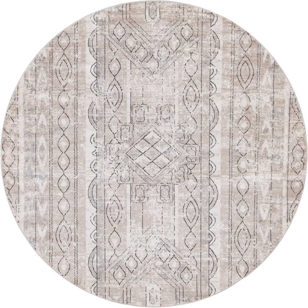 Rug Unique Loom Portland Tan Round 7' 0 x 7' 0 Rug Unique Loom Portland Tan Round 7' 0 x 7' 0
