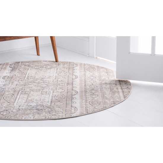 Rug Unique Loom Portland Tan Round 7' 0 x 7' 0