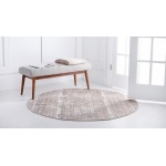 Rug Unique Loom Portland Tan Round 7' 0 x 7' 0