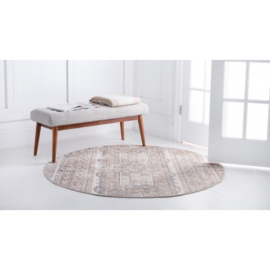Rug Unique Loom Portland Tan Round 7' 0 x 7' 0