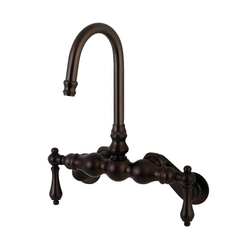 Aqua Vintage Vintage Adjustable Center Wall Mount Tub Faucet, Oil Rubbed Bronze