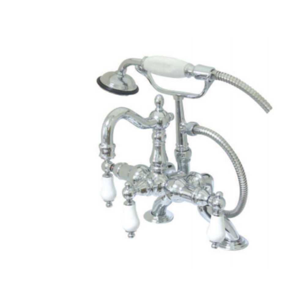 Kingston Brass Vintage Clawfoot Tub Faucet with Hand Shower, Polished Chrome Kingston Brass Vintage Clawfoot Tub Faucet with Hand Shower, Polished Chrome