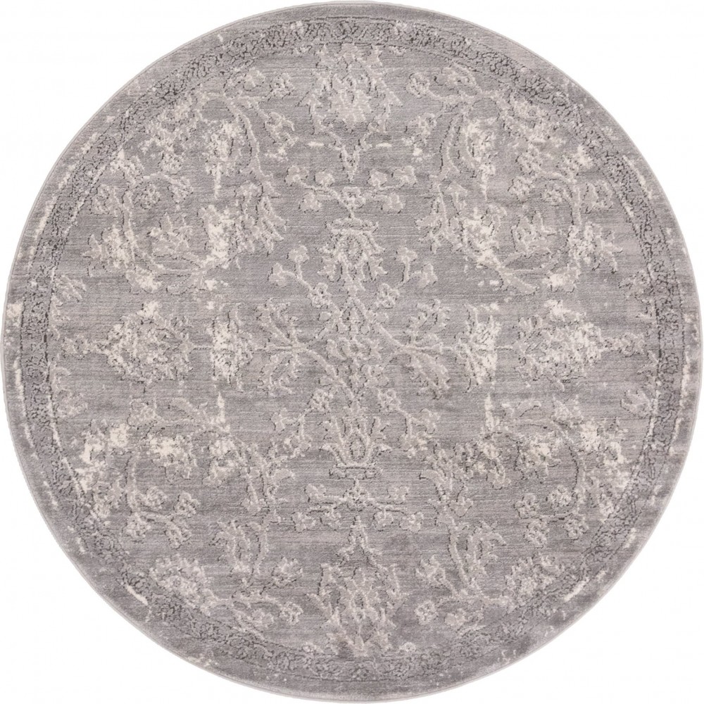 Rug Unique Loom Portland Gray Round 5' 0 x 5' 0 Rug Unique Loom Portland Gray Round 5' 0 x 5' 0