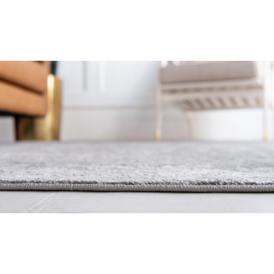 Rug Unique Loom Portland Gray Round 5' 0 x 5' 0