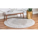 Rug Unique Loom Portland Ivory Round 5' 0 x 5' 0