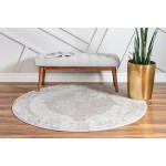 Rug Unique Loom Portland Ivory Round 5' 0 x 5' 0
