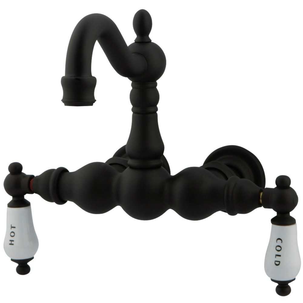 Kingston Brass Vintage 3-3/8-Inch Wall Mount Tub Faucet, Oil Rubbed Bronze