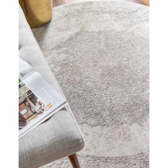 Rug Unique Loom Portland Ivory Round 5' 0 x 5' 0