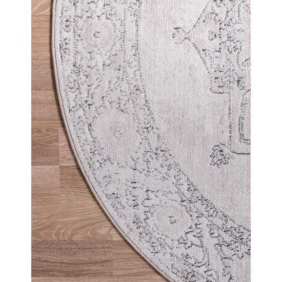 Rug Unique Loom Portland Beige Round 5' 0 x 5' 0