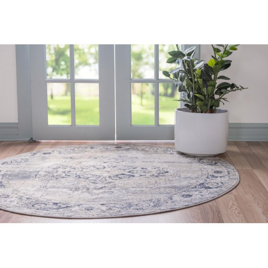 Rug Unique Loom Portland Ivory Round 5' 0 x 5' 0