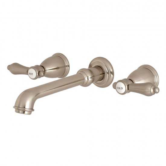 Kingston Brass Heirloom 2-Handle Wall Mount Roman Tub Faucet, Brushed Nickel