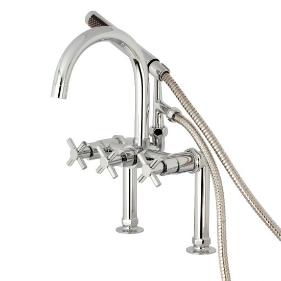 Aqua Vintage Concord 7-Inch Deck Mount Clawfoot Tub Faucet, Polished Chrome