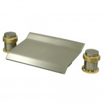 Kingston Brass Milano Roman Tub Faucet, Brushed Nickel/Polished Brass