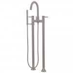 Kingston Brass Concord Freestanding Tub Faucet with Hand Shower, Brushed Nickel