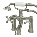 Kingston Brass Kingston Clawfoot Tub Faucet with Hand Shower, Brushed Nickel